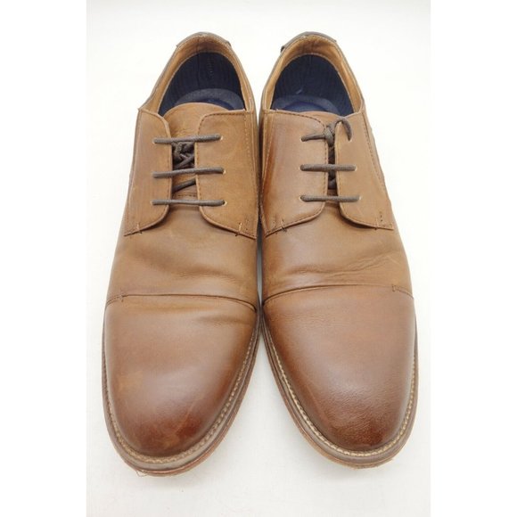 Steve Madden Brown Leather Cap Toe Lace Up Oxfords Shoes Men\'s 12 main image 10